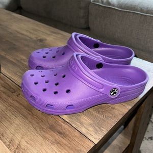 Purple women’s size 8 crocs